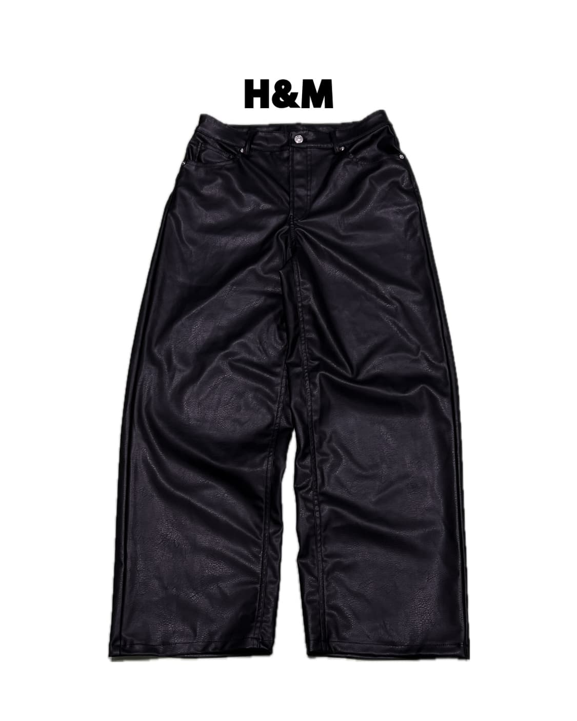 H&M 와이드 페이크 레더 팬츠 상품이미지1