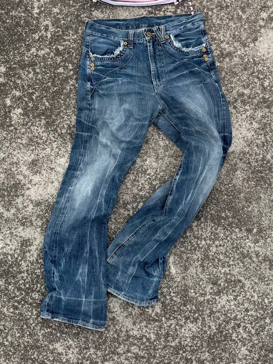 Washed wide straight pants 상품이미지3