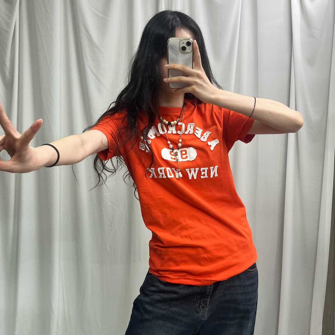 Abercrombie orange T-shirts 상품이미지1