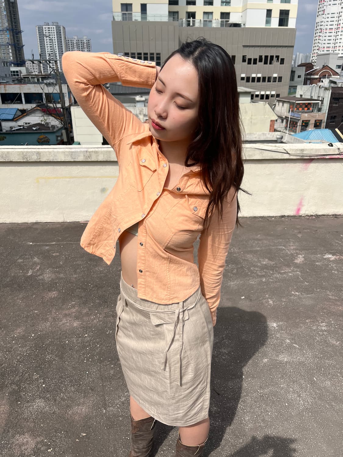 린넨 스커트 🤍 상품이미지5