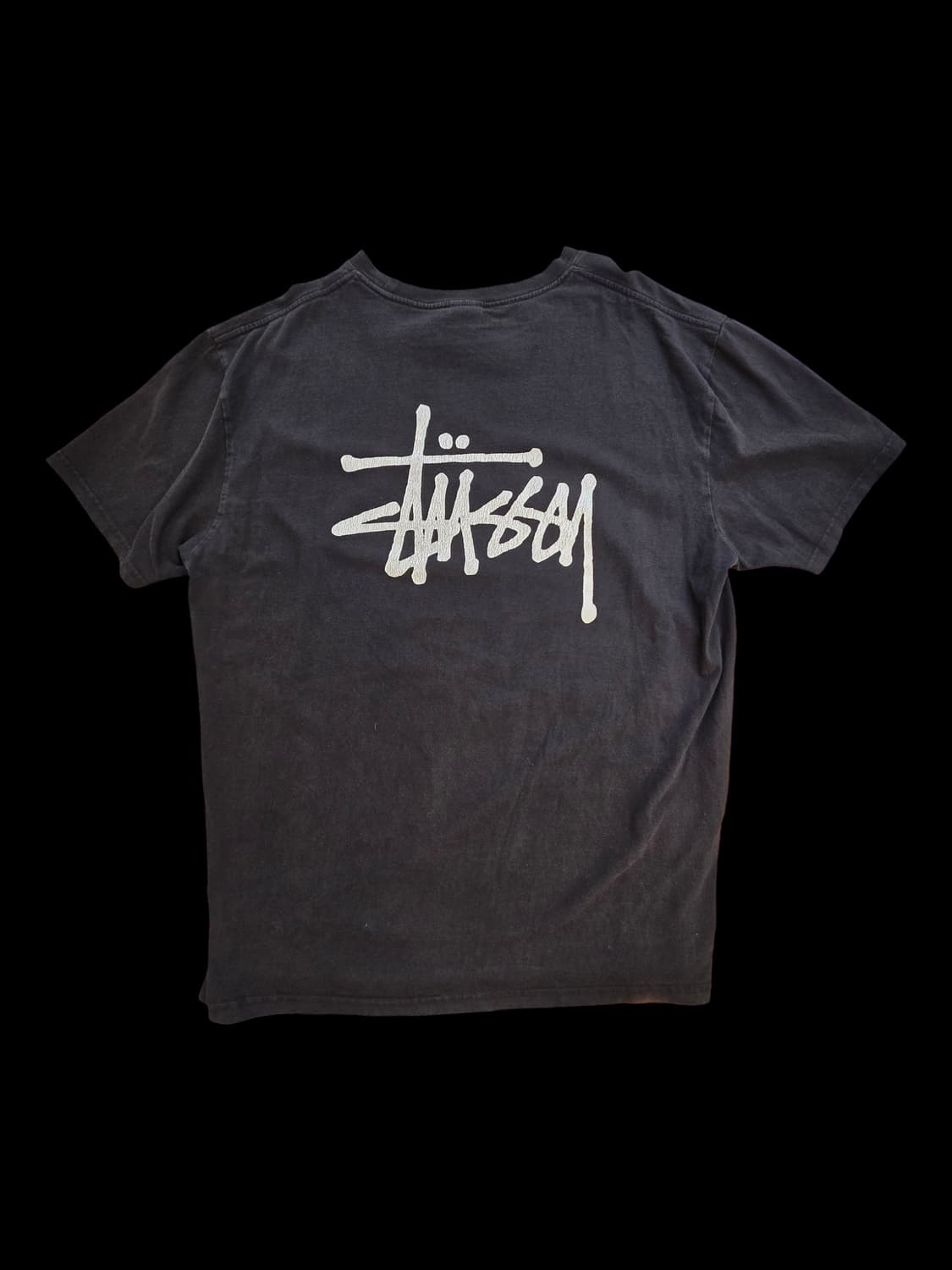 스투시 베이직 빅로고 반팔 티셔츠 블랙 상품이미지2