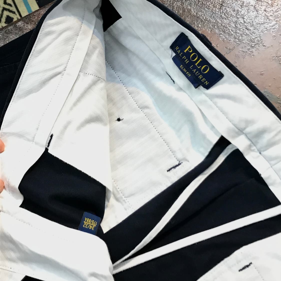 폴로랄프로렌 네이비 코튼 치노 팬츠 면바지 허리 34 사이즈  상품이미지5