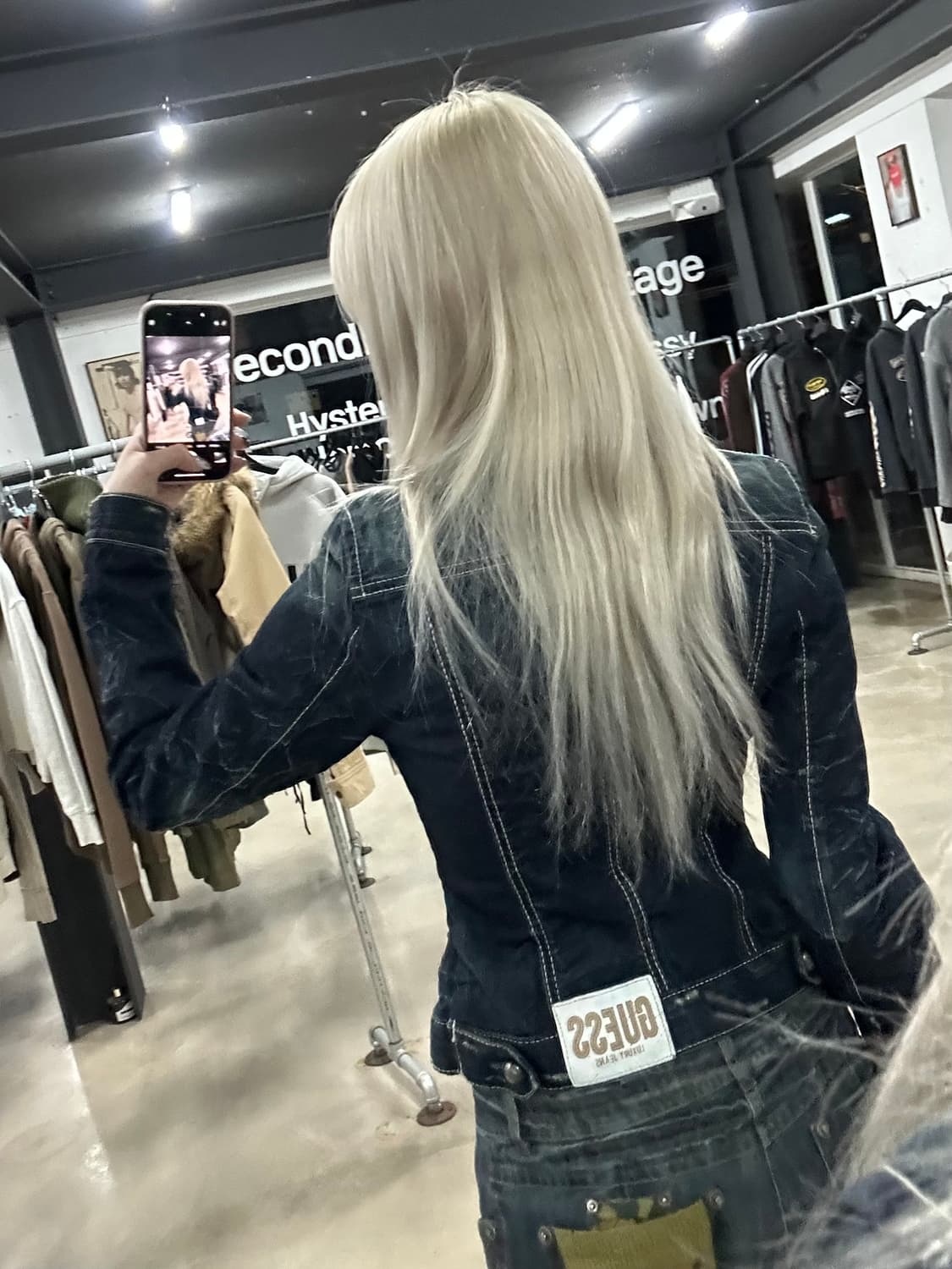 게스(GUESS) y2k 2000s 빈티지 워싱 데님 자켓 상품이미지2