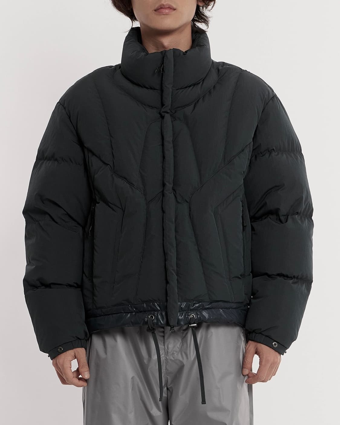 언어펙티드 콘트라스트 패널 다운 패딩 M 상품이미지7