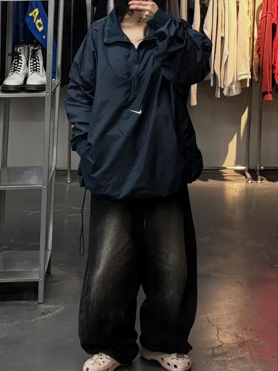 나이키 센터 스우시  올드스쿨 아노락 웜업 자켓 A3707 상품이미지1