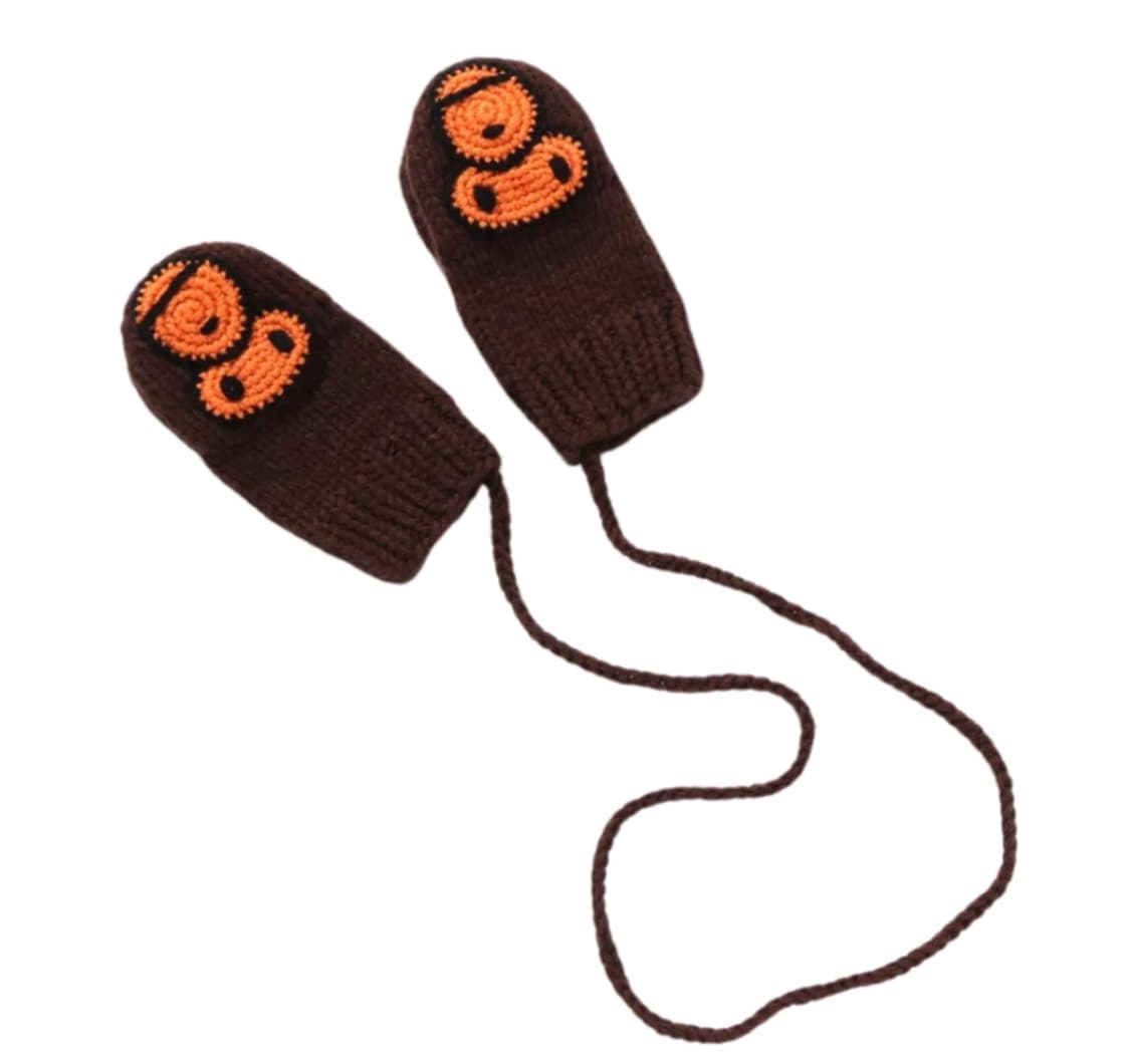 베이프 베이비 마일로 울 믹스 니트 미튼 브라운 장갑 상품이미지1