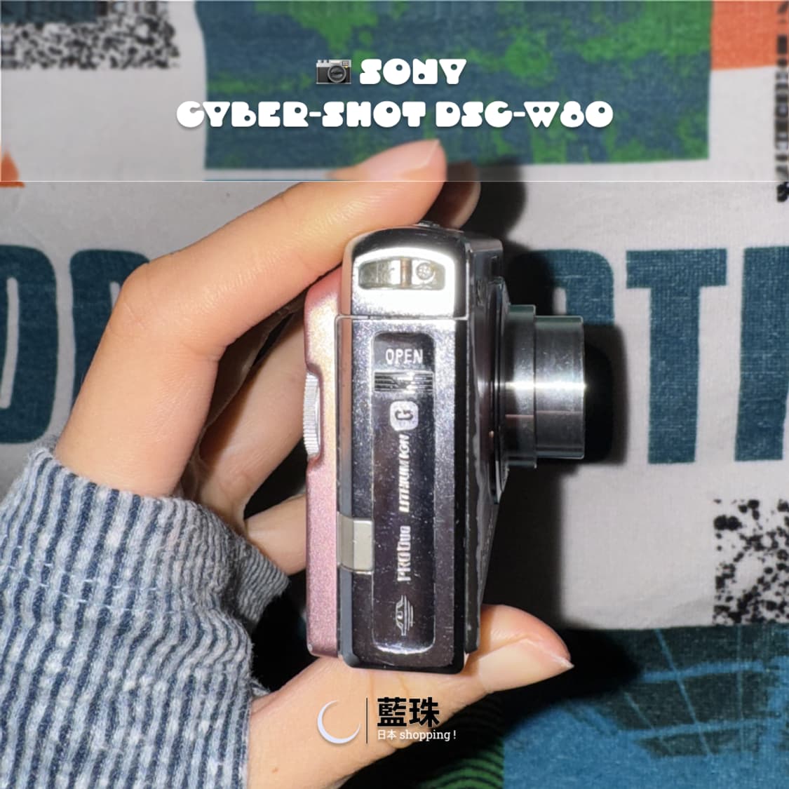 소니 SONY 사이버샷 미니 디지털 빈티지 카메라 핑크 DSC-W80 상품이미지3