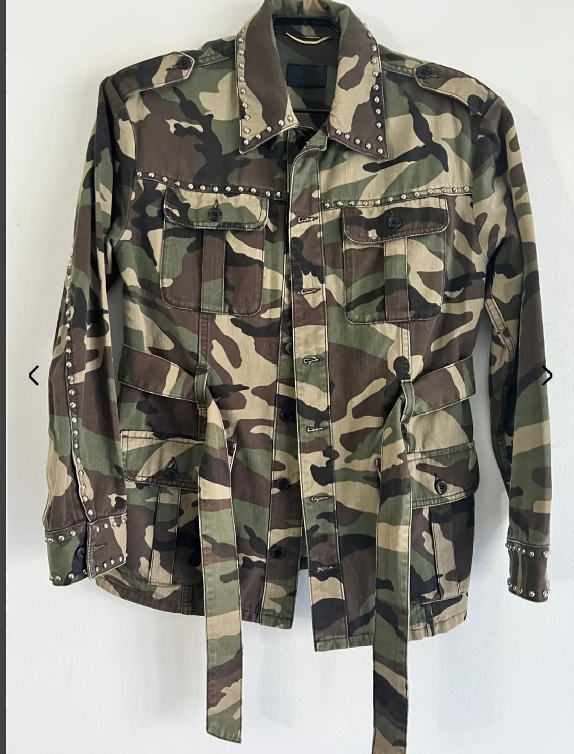 생로랑 15fw 스터드 밀리터리 카모 자켓 상품이미지1