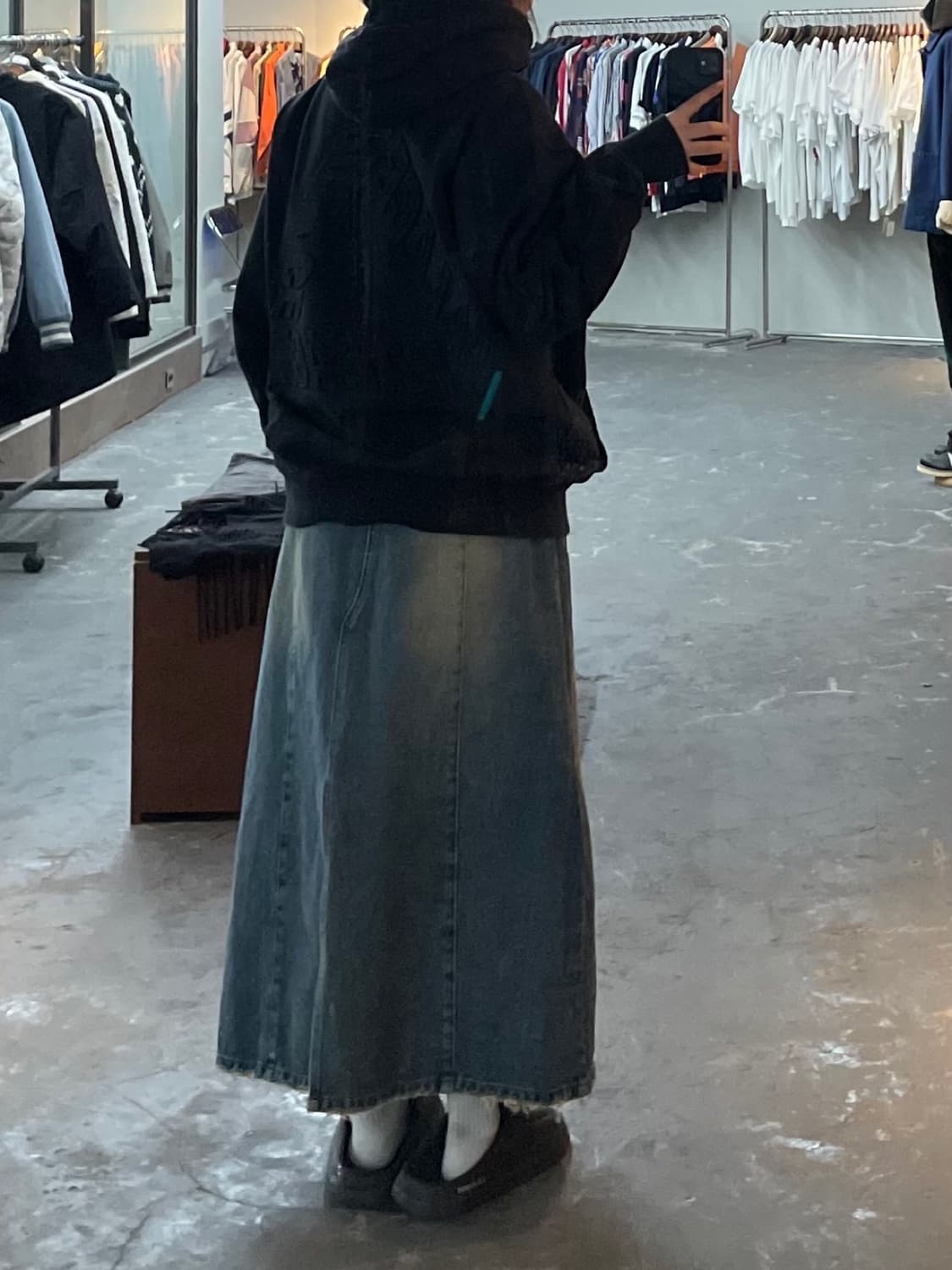 팔라스 빅로고 블랙 후드티 H1179 상품이미지2