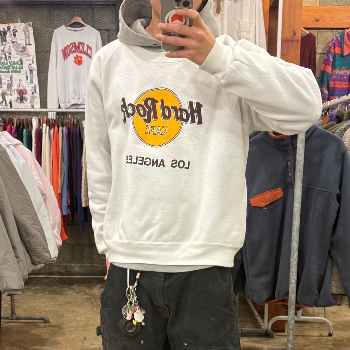 90s USA 하드락 스웻셔츠 LA 상품이미지1