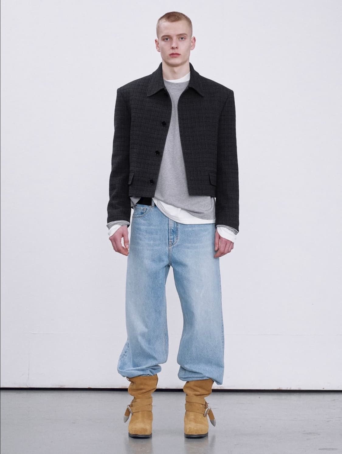 [새상품] 렉토 이카로 트위드 숏자켓 블랙 상품이미지4