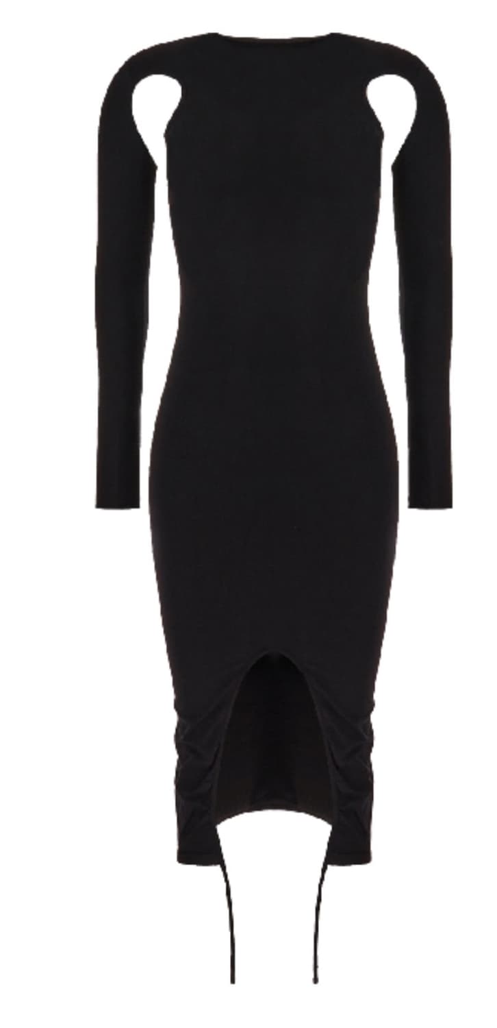 Andreaadamo 컷아웃디테일 스트레치 원피스 블랙 상품이미지2