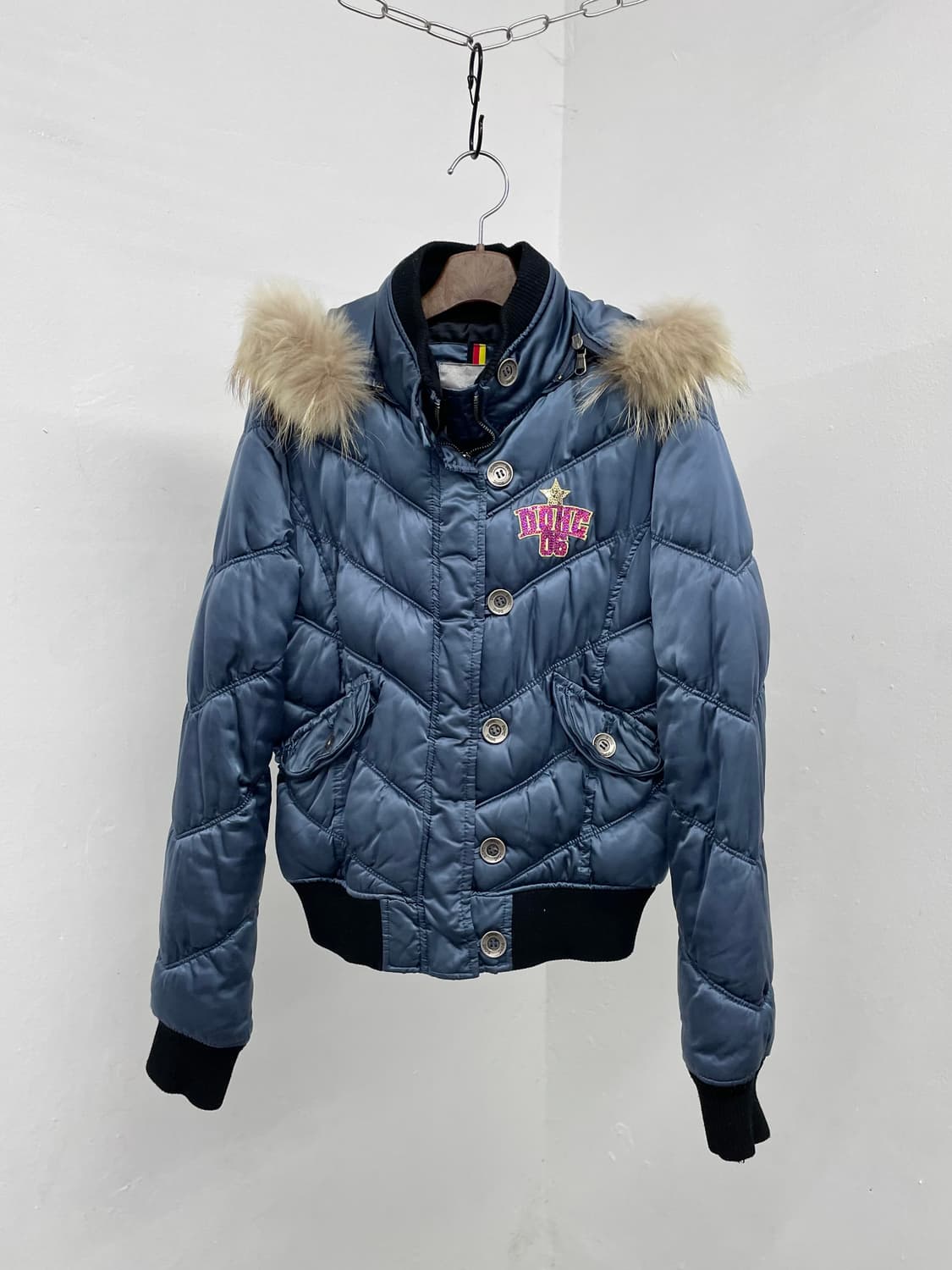 DOHC y2k 새틴 퀼팅 패딩 상품이미지6