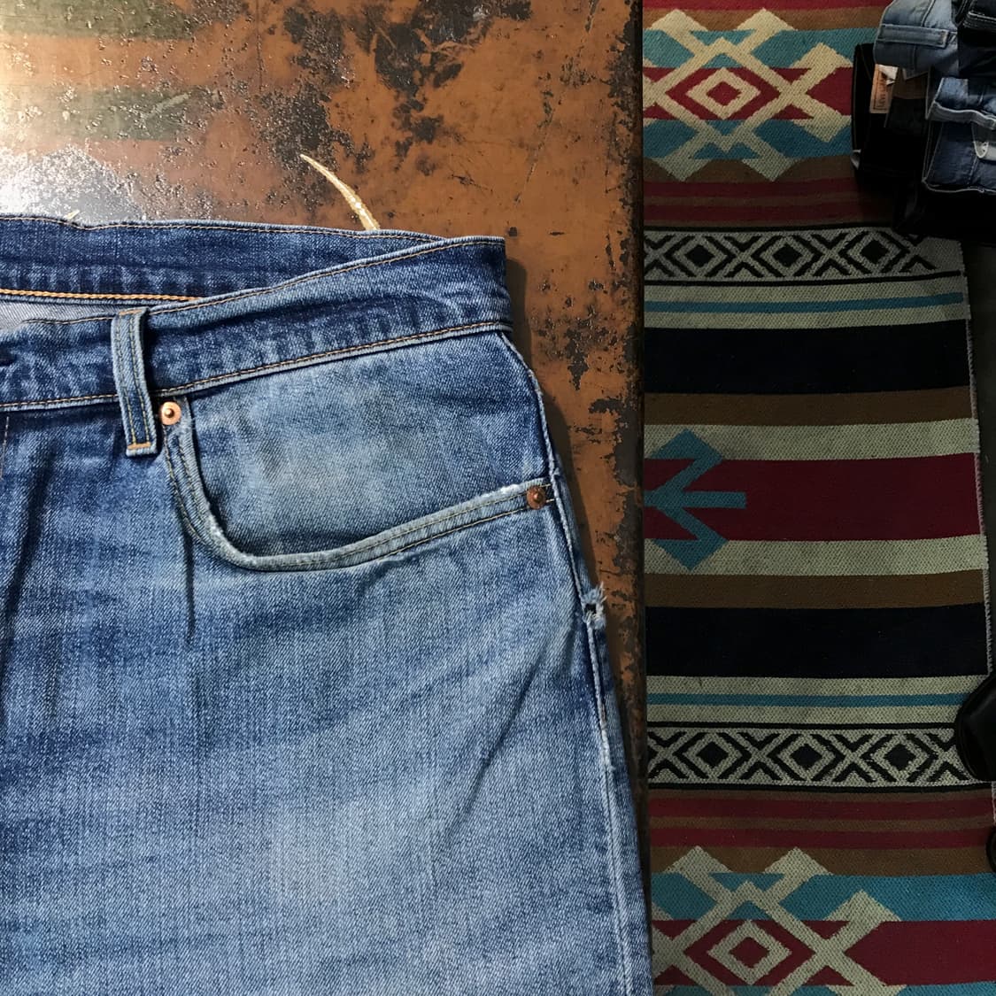 리바이스 502 중청 스판 데님 팬츠 허리 39 40 빅사이즈 상품이미지5
