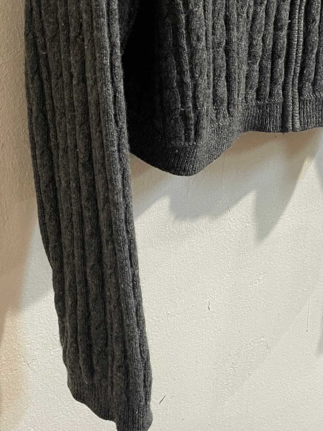 타임 케이블 니트 후드 집업 상품이미지5