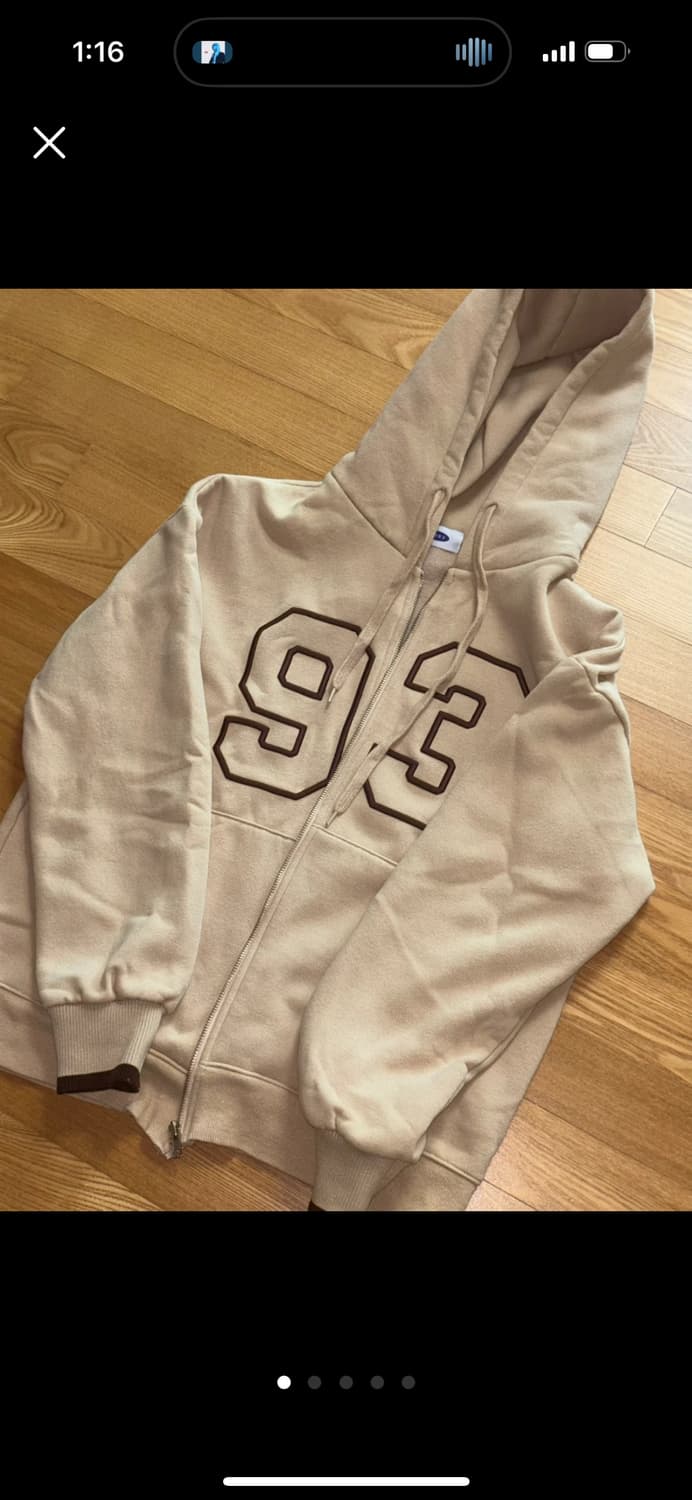 1993스튜디오 후드집업 베이지 상품이미지1