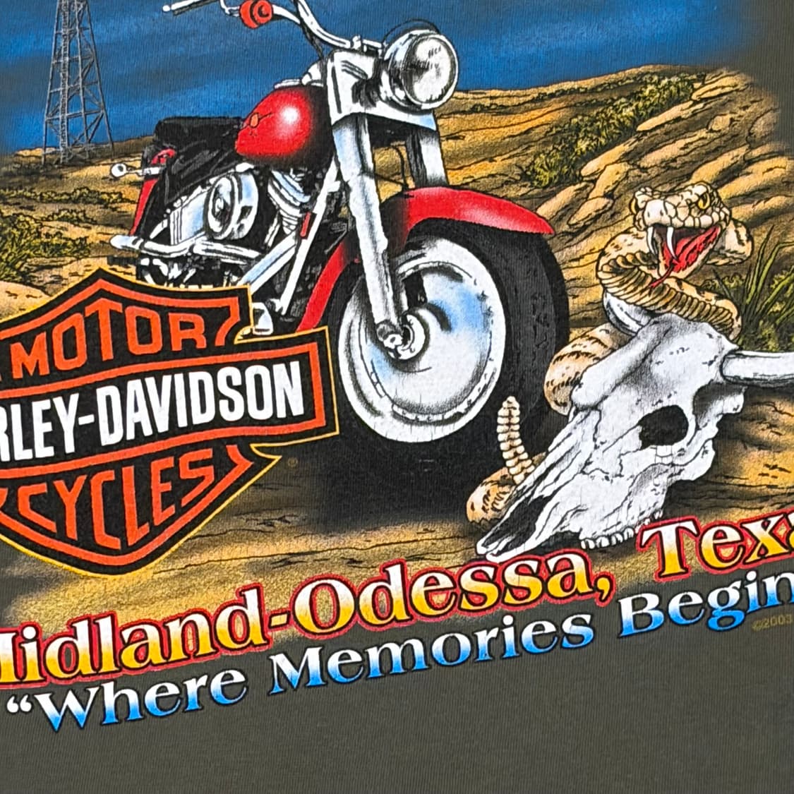 미국 빈티지 할리데이비슨 불독 반팔티 상품이미지9