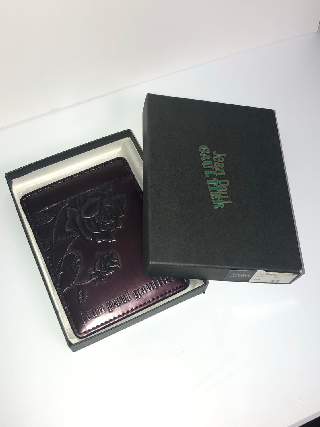 장폴고티에 장미 버건디 카드지갑 상품이미지10