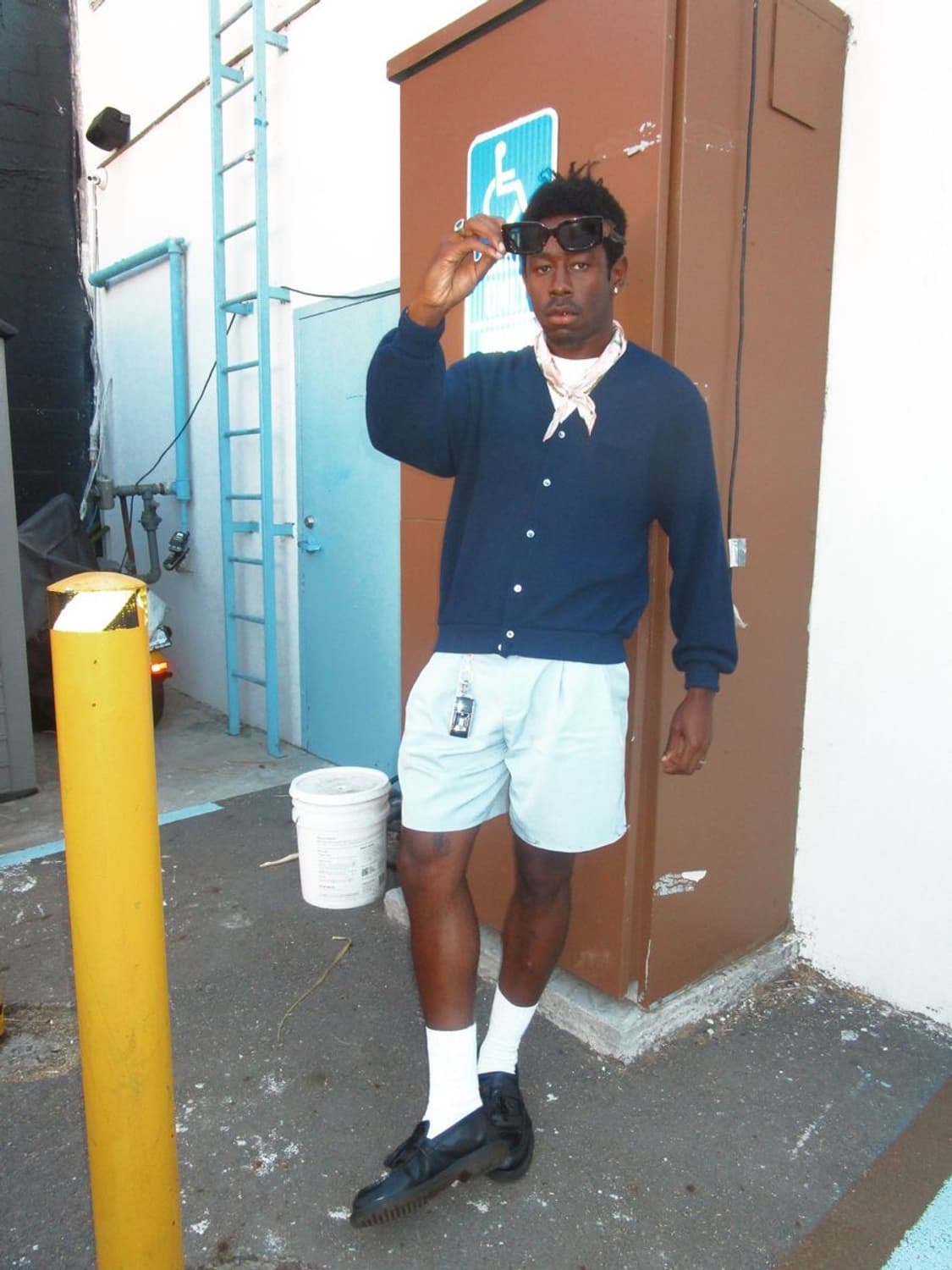 80s IZOD 라코스테 아크릴 가디건 네이비 상품이미지1