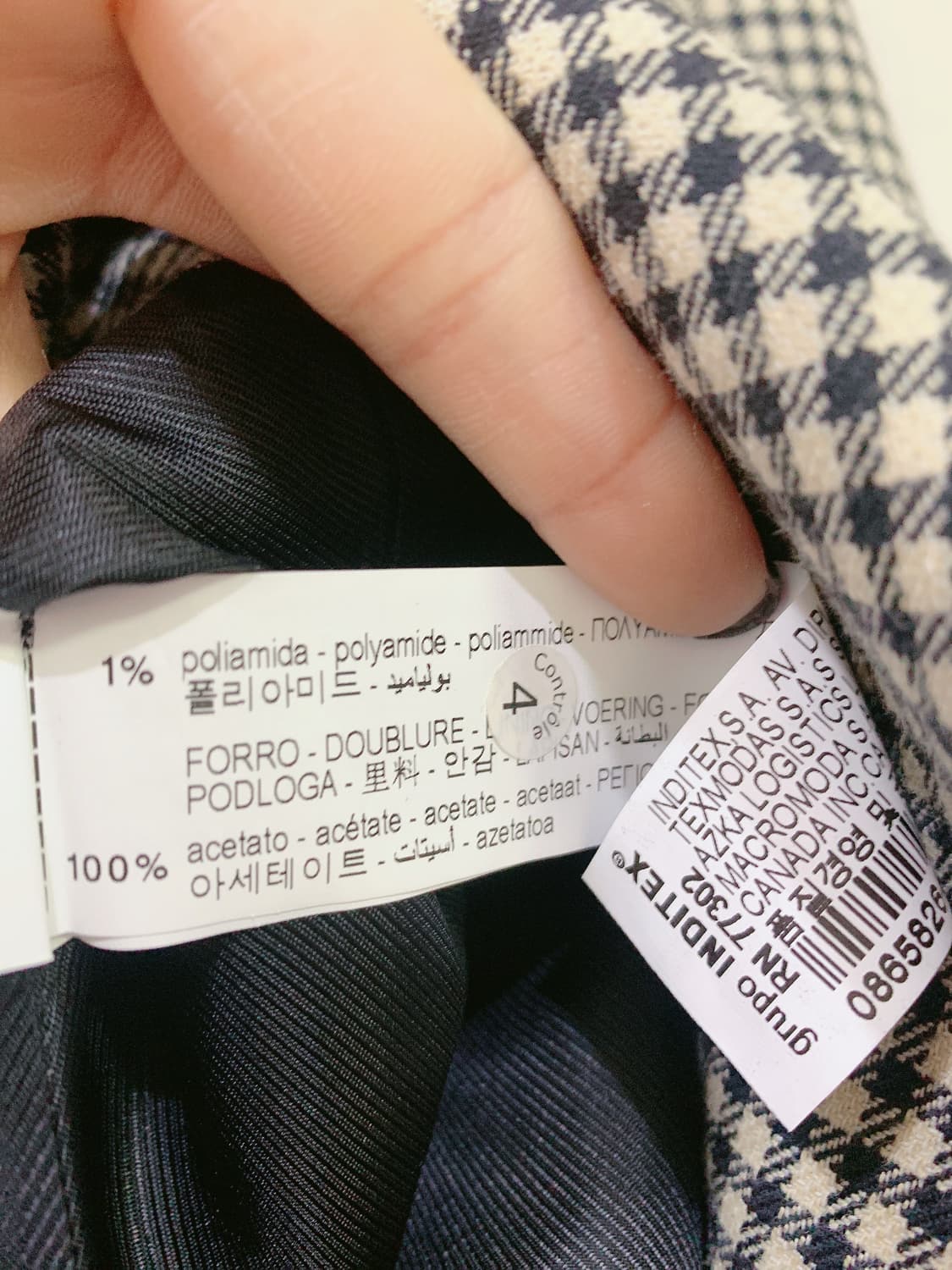 자라 오버핏 하운드 체크 블레이저 상품이미지7