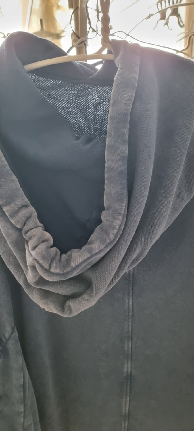 물빠진 파란색 오버핏 후드티 상품이미지7