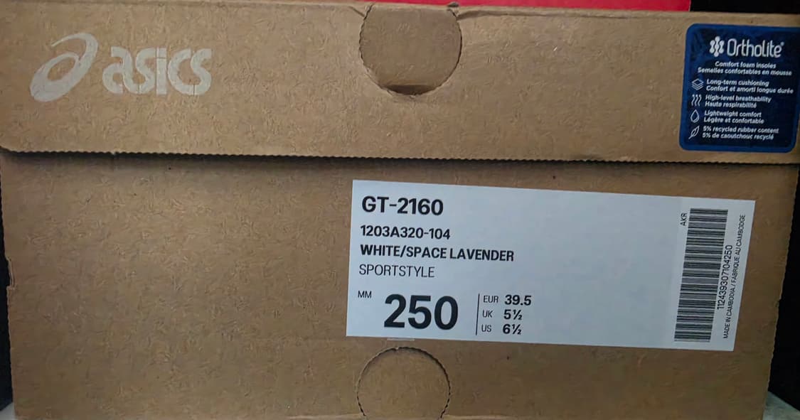 (새상품) 아식스 GT-2160 화이트 스페이스 라벤더 상품이미지6