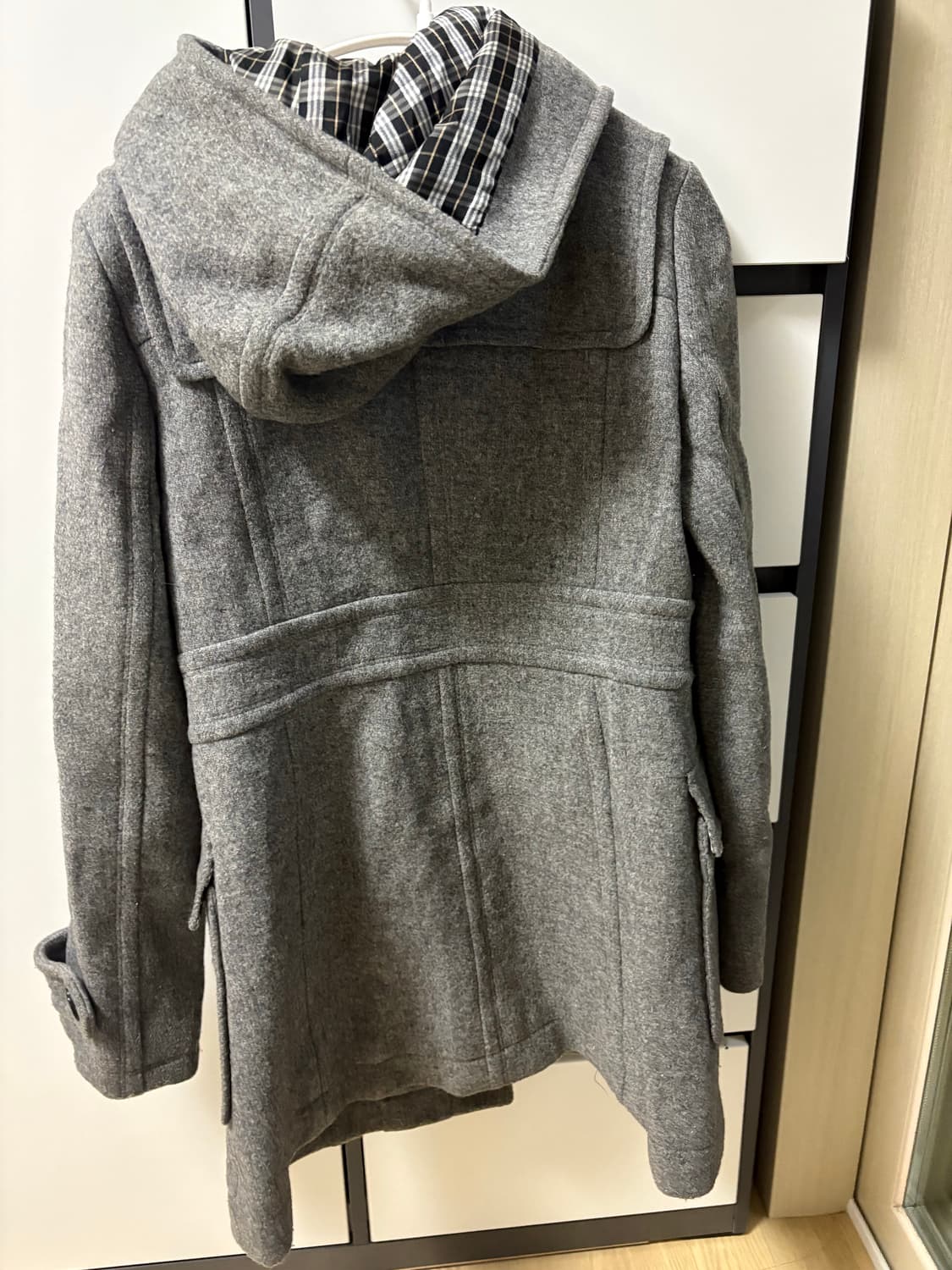 버버리 하이넥 하프코트. 그레이. 상품이미지2