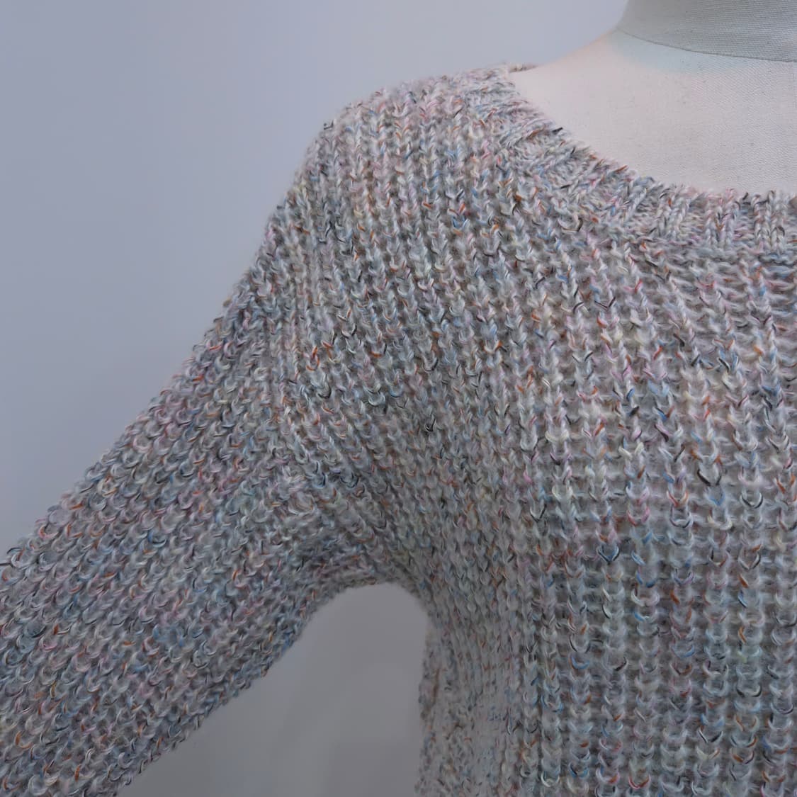 일본제 멀티컬러 울혼방 니트 스웨터 상품이미지4