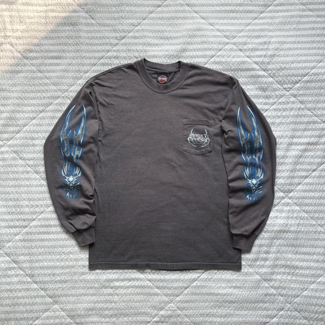 빈티지 할리데이비슨 플레임 롱슬리브 티셔츠 상품이미지1