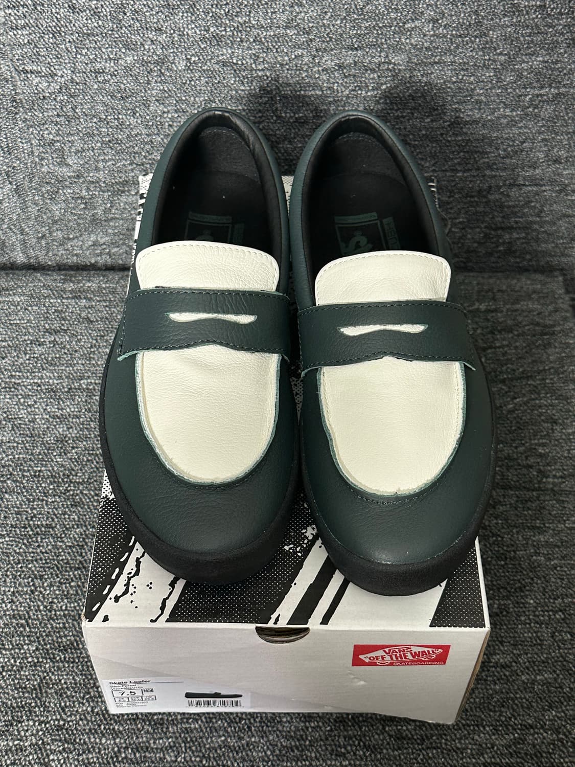 Vans 스케이트 로퍼 그린/화이트 7.5 상품이미지3