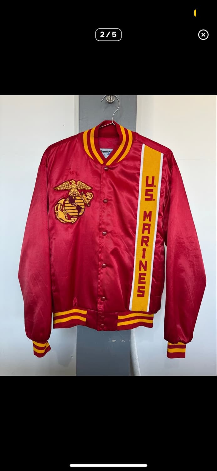     빈티지 Swingster US Marines 자수 새틴 스타디움  상품이미지2