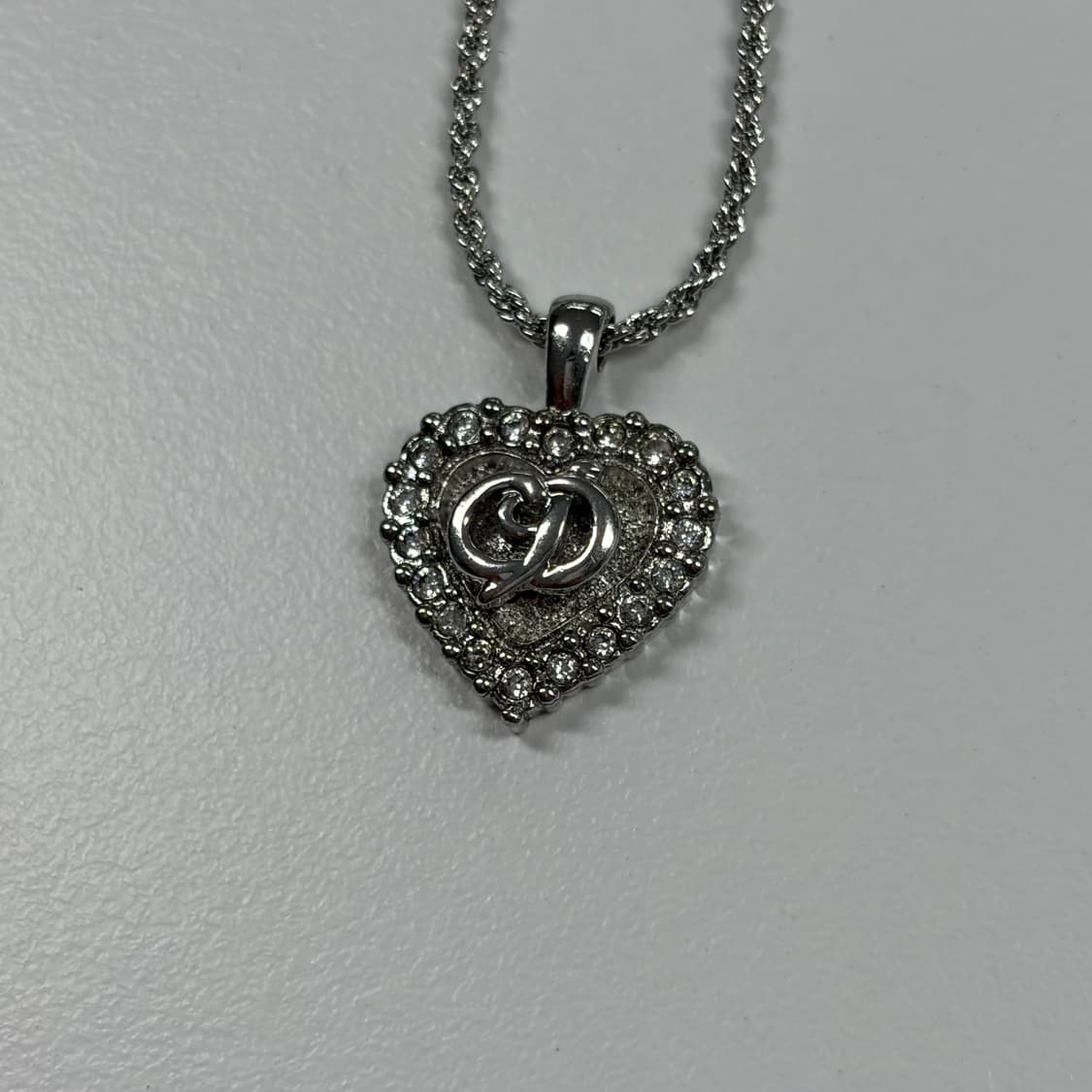 디올 큐빅 하트 CD 목걸이 상품이미지4