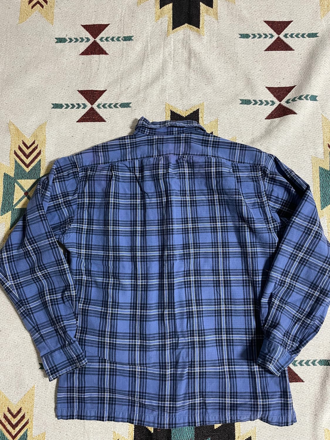 RRL 블루 플란넬 셔츠(M) 상품이미지8