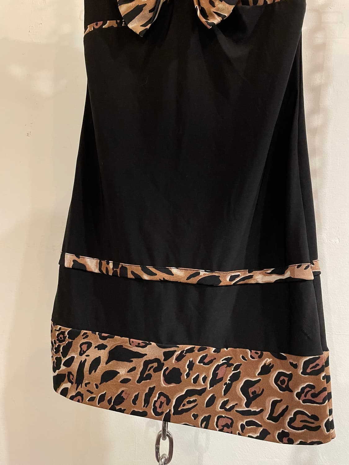 레오파드 패턴 홀터 끈 리본 원피스 튜브탑 갸루 상품이미지5