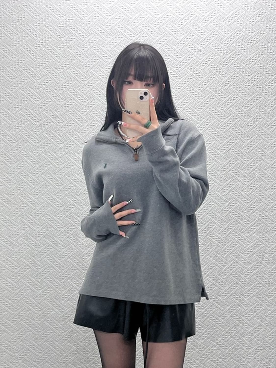 폴로 랄프로렌 모던 캐주얼 빈티지 반집업 니트 L C10136 상품이미지1