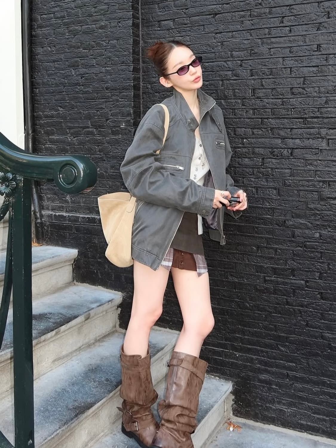 강민경 아비에무아 바이커자켓 (2사이즈 남여공용) 상품이미지3