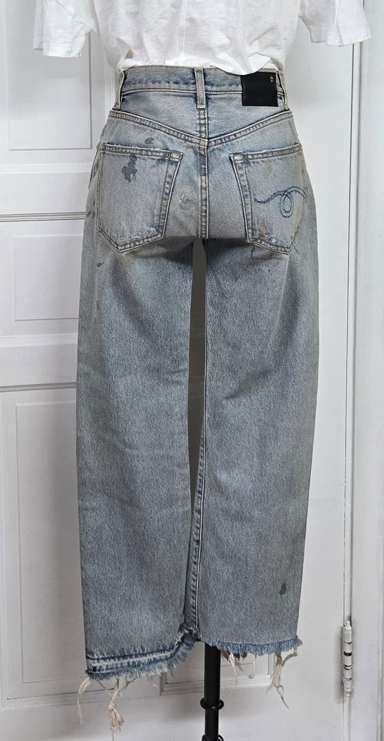 새상품)R13알써틴 bowie 디스트로이트 페인트 데님팬츠 상품이미지3