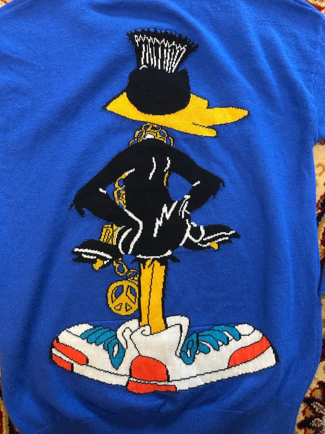 90s Daffy Duck "Hip Hop" Knit Sweater 상품이미지5