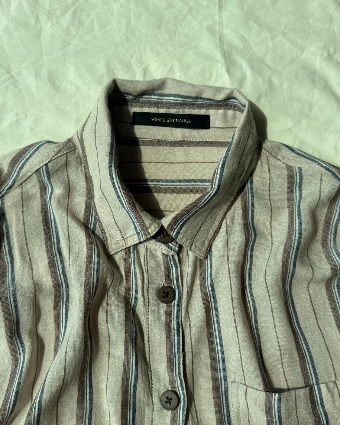 베이지 스트라이프 셔츠 상품이미지1