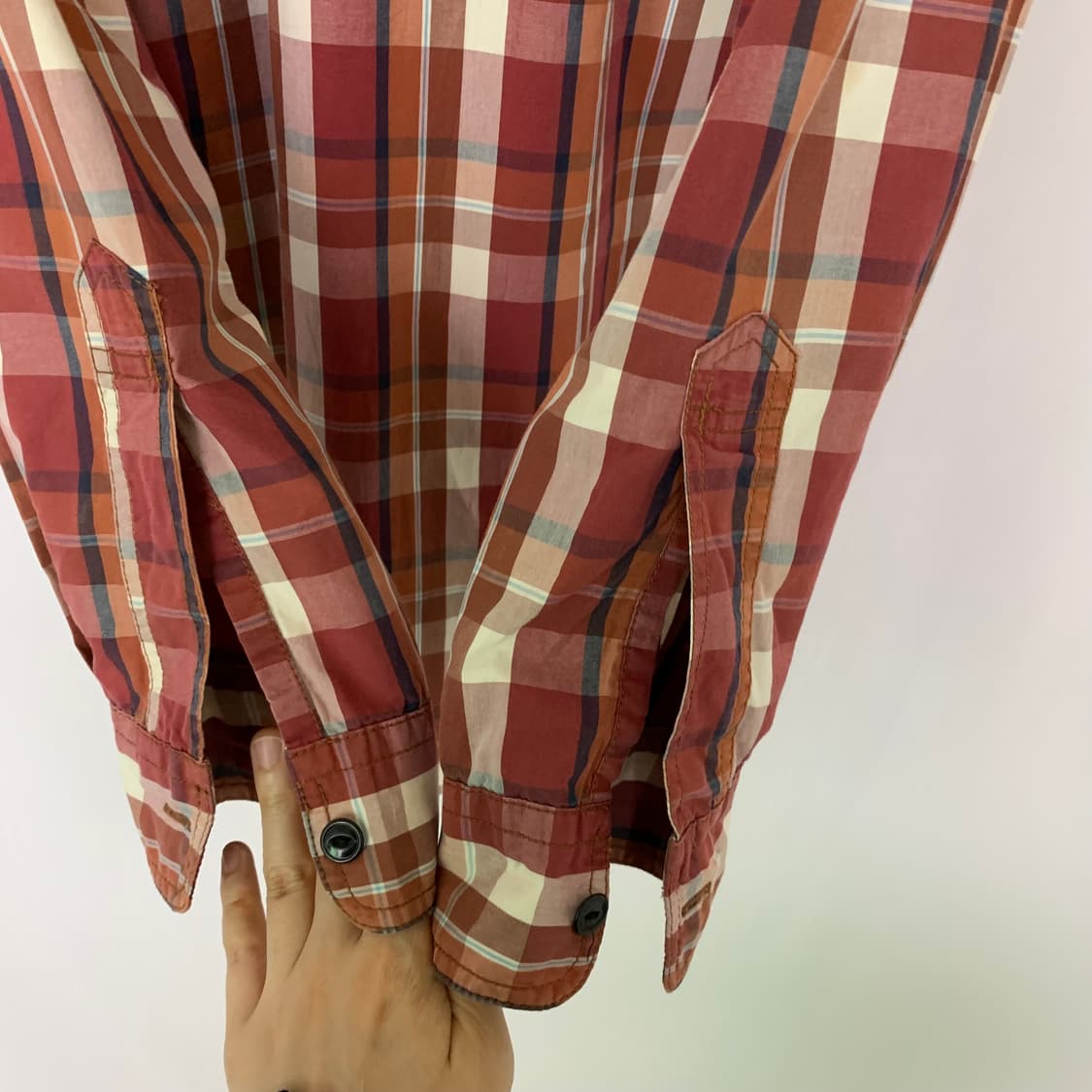 리바이스 레드탭 00s 빈티지 포켓 체크 남방 셔츠 남성 L 상품이미지6