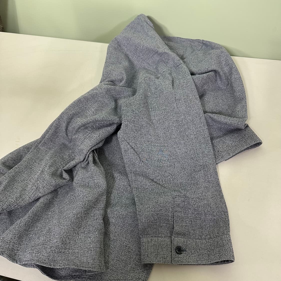 L 지오송지오 나염네이비 레귤러핏 논카라 7부셔츠 상품이미지5