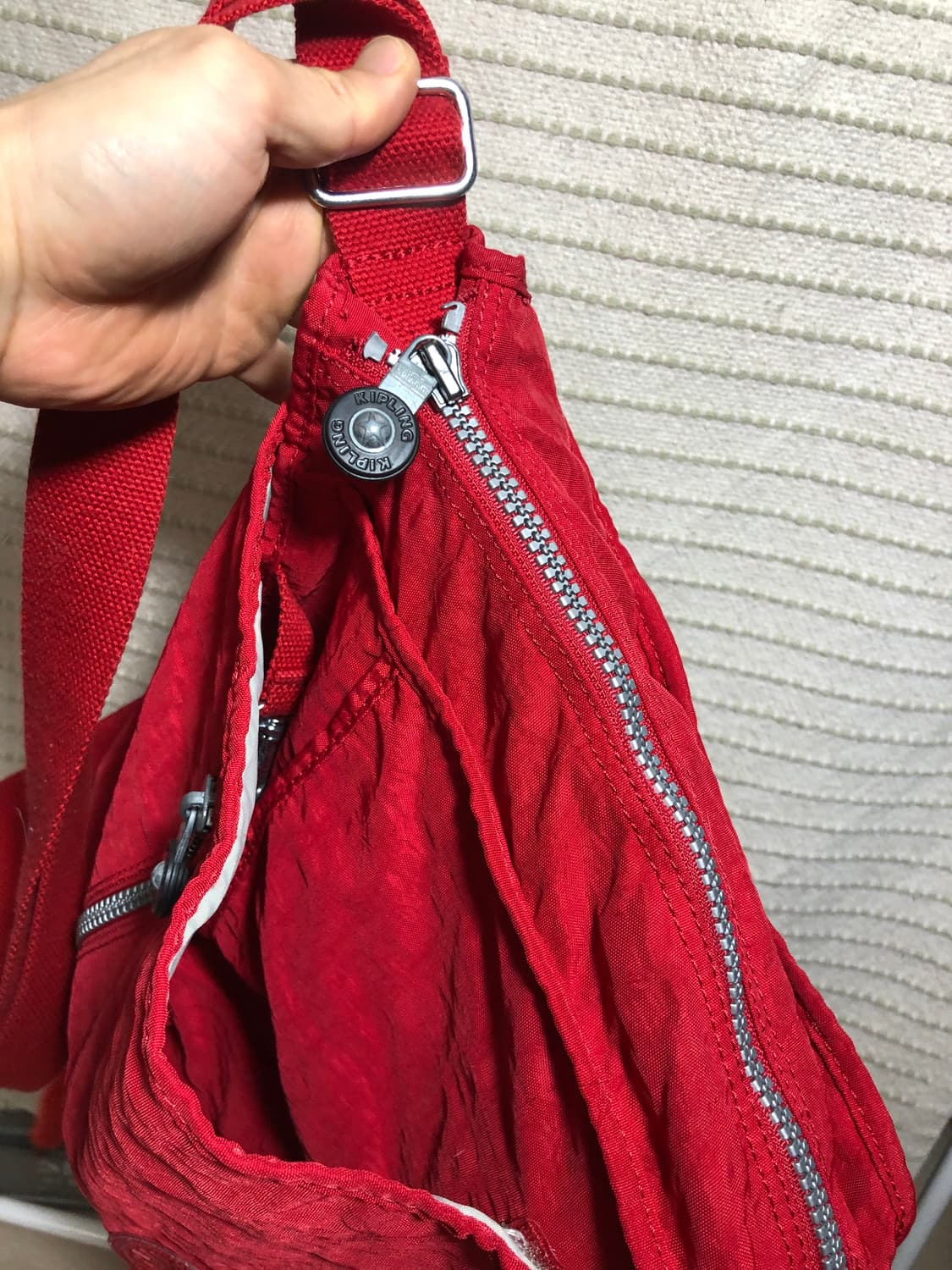 빈티지 키플링 Y2K 레드 빅 크로스백 노트북가방 상품이미지3