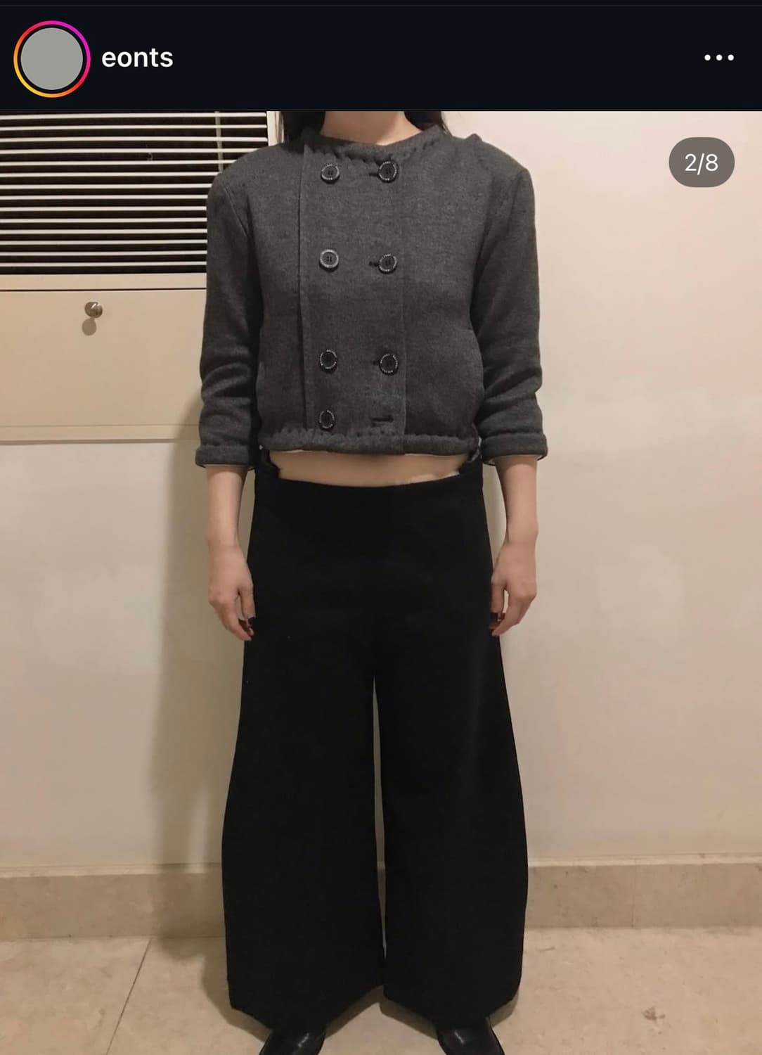 에옹쓰 Classic Aged Wool Cardigan_black 상품이미지1