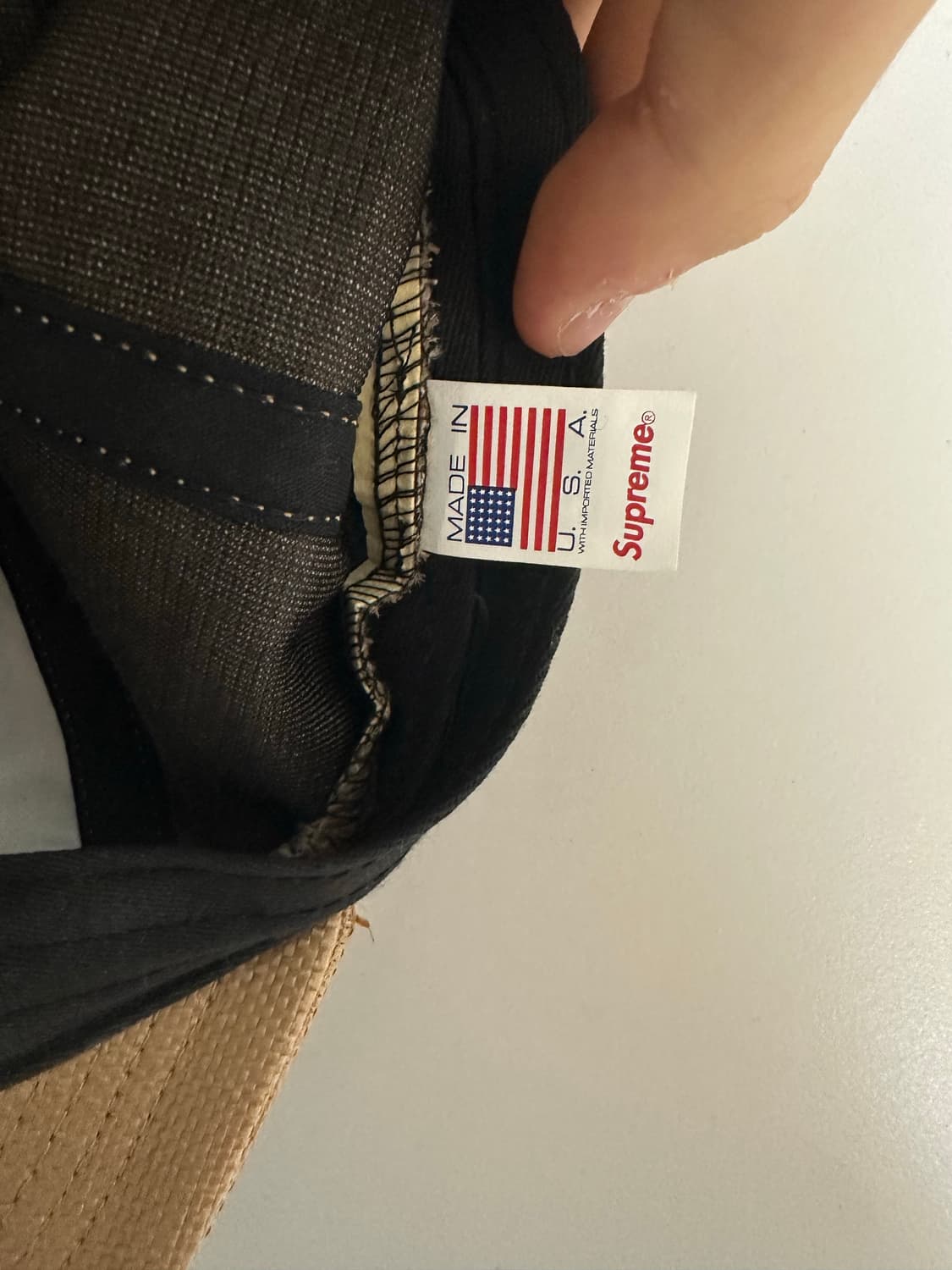 슈프림 라피아 S 로고 6-패널 캡 내츄럴 - 22SS 상품이미지5