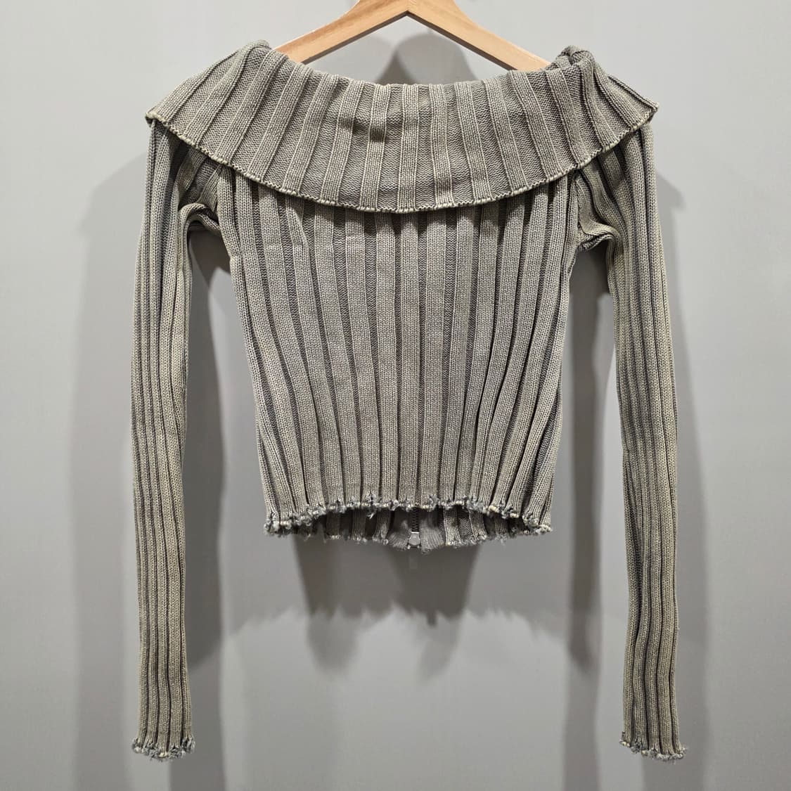 자라(ZARA) 빅카라 리브 니트 집업 가디건 (새상품) 상품이미지6