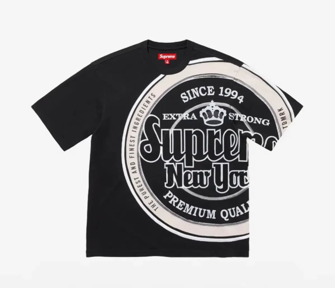 슈프림 라거 숏슬리브 탑 블랙 - 25SS M 상품이미지1