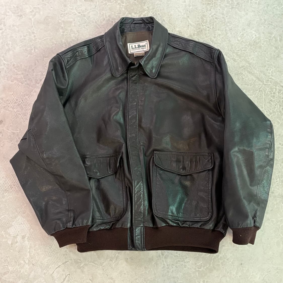 [L] USA LL BEAN 엘엘빈 A2 고트스킨 레더 자켓 상품이미지1