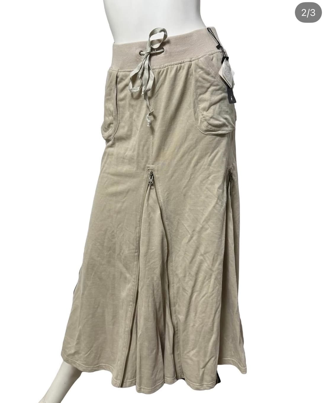 고아 G.O.A 고아깔 베이지 스커트 롱스커트 갸루 펑크 상품이미지2