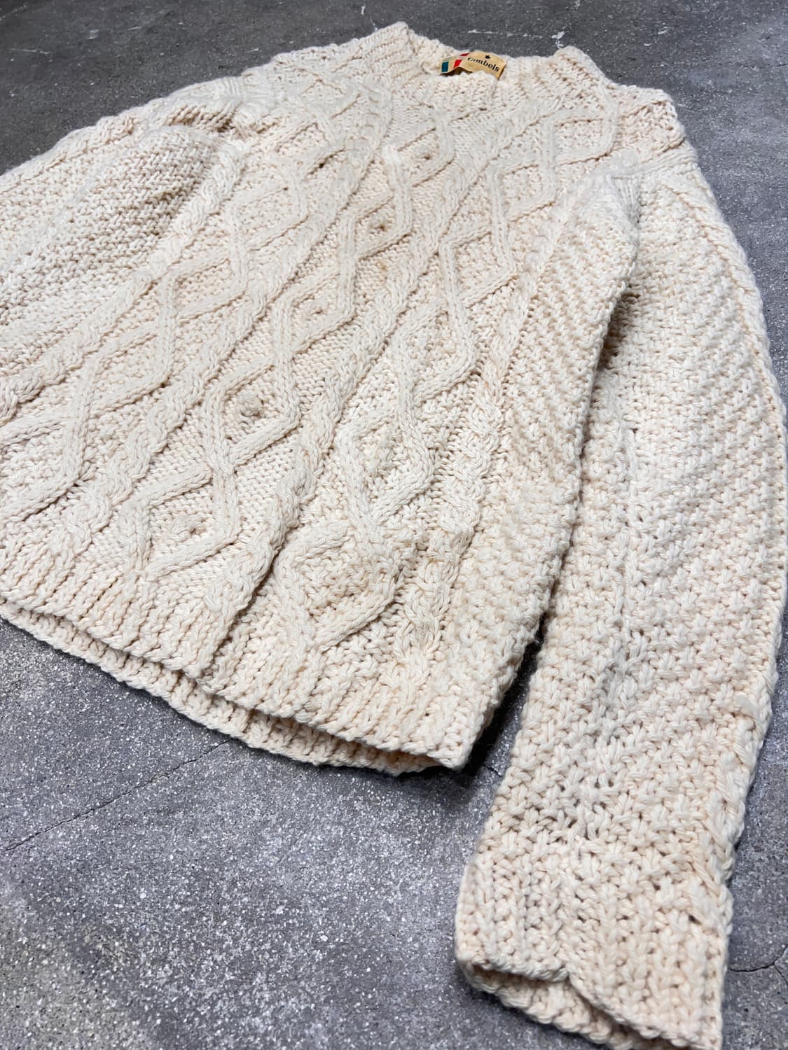 60‘s 피셔맨 버진 울 핸드메이드 니트 상품이미지2