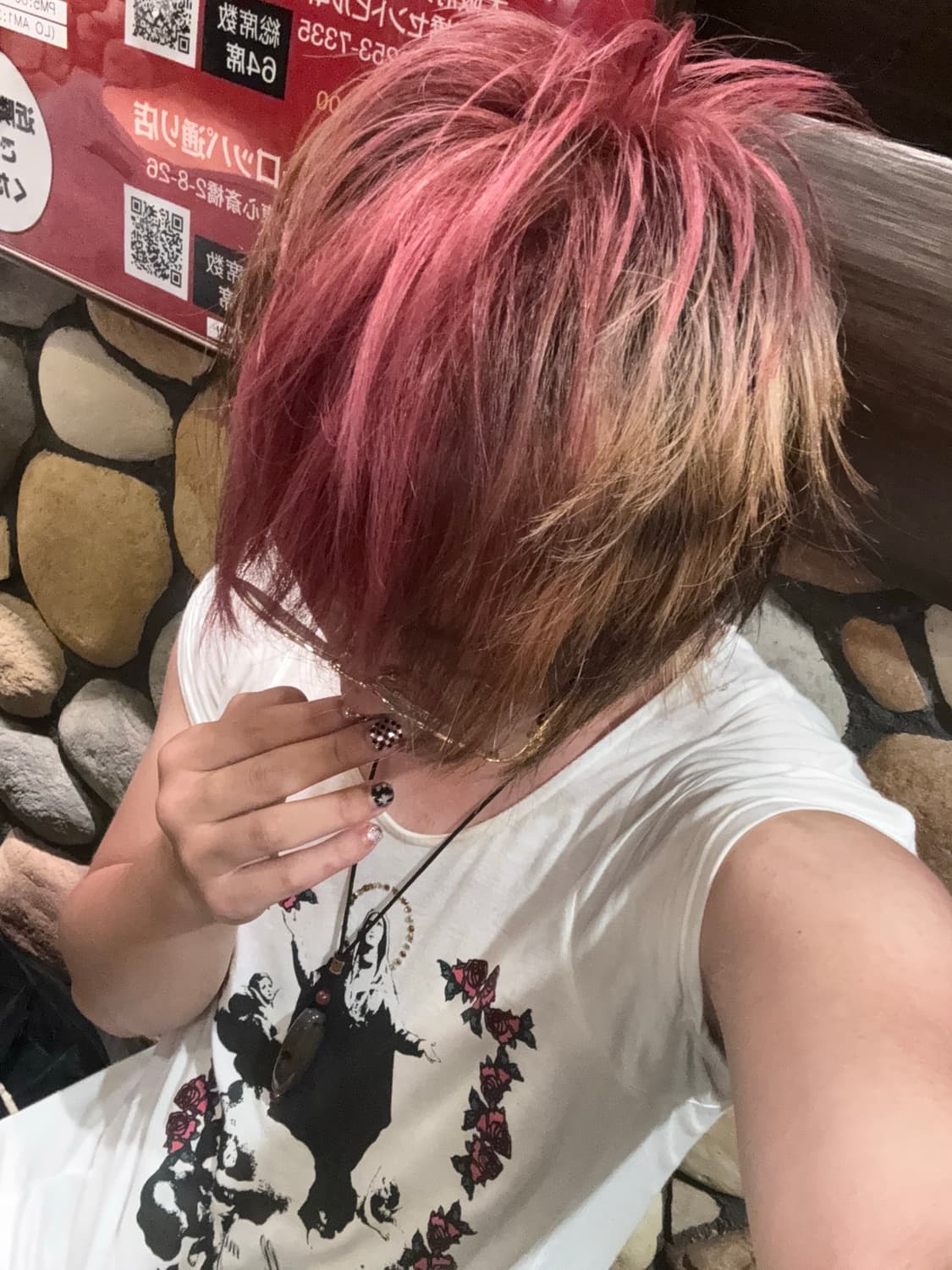 Vkei 스타일 프린팅 민소매 JP vtg 상품이미지1